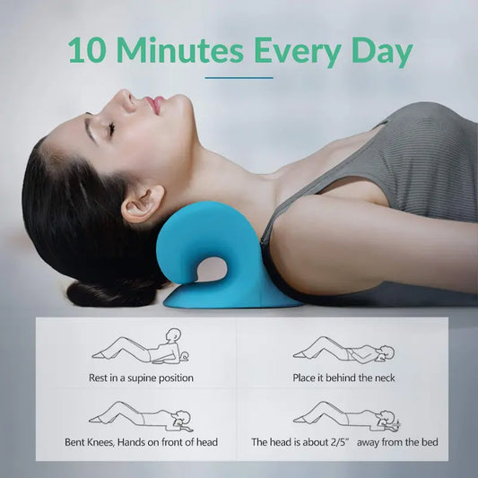 Neck alignment cushion and office neck pillow combo for relaxed routines and improved sitting posture.