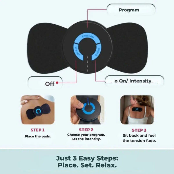 Relivex™ Portable EMS Massager – Wireless Muscle Stimulator for Daily Recovery & Relaxation - GDNA