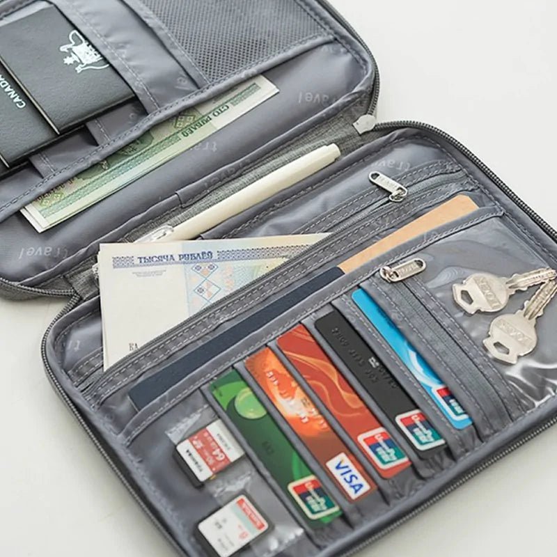 All - in - One Travel Organizer – Secure Your Cards & Passport in Style! - GDNA