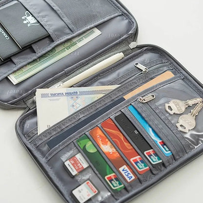 All - in - One Travel Organizer – Secure Your Cards & Passport in Style! - GDNA