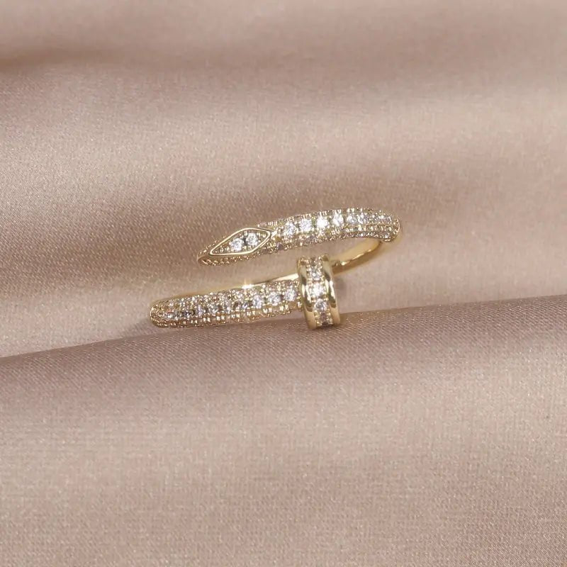 Classic Korean Style Copper Zircon Ring - GDNA