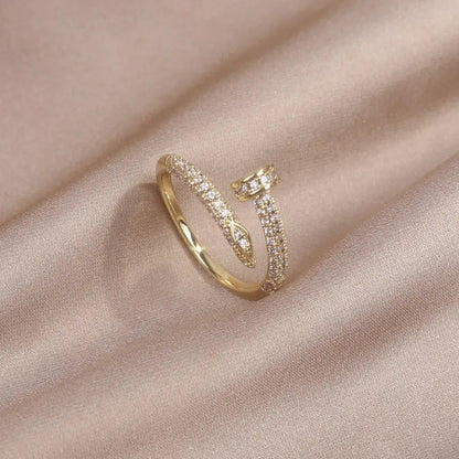 Classic Korean Style Copper Zircon Ring - GDNA