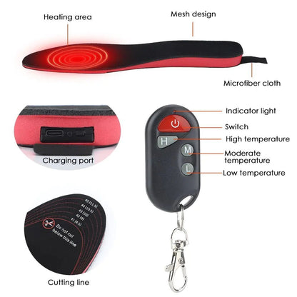 Electric Heated Insoles – Adjustable Warmth for Cozy Winter Feet! - GDNA