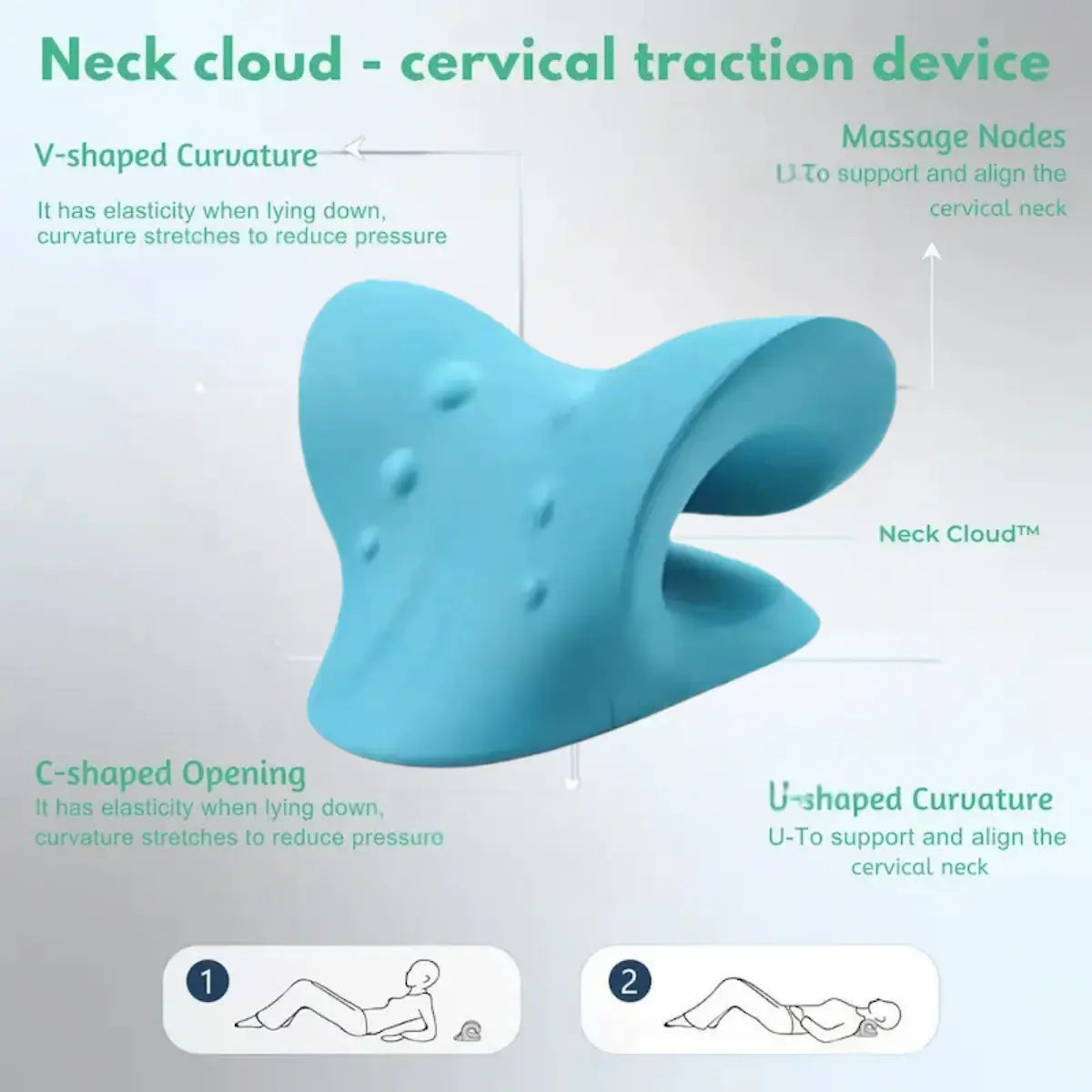 Soft memory foam neck support and travel-friendly pillow for posture alignment during long workdays.