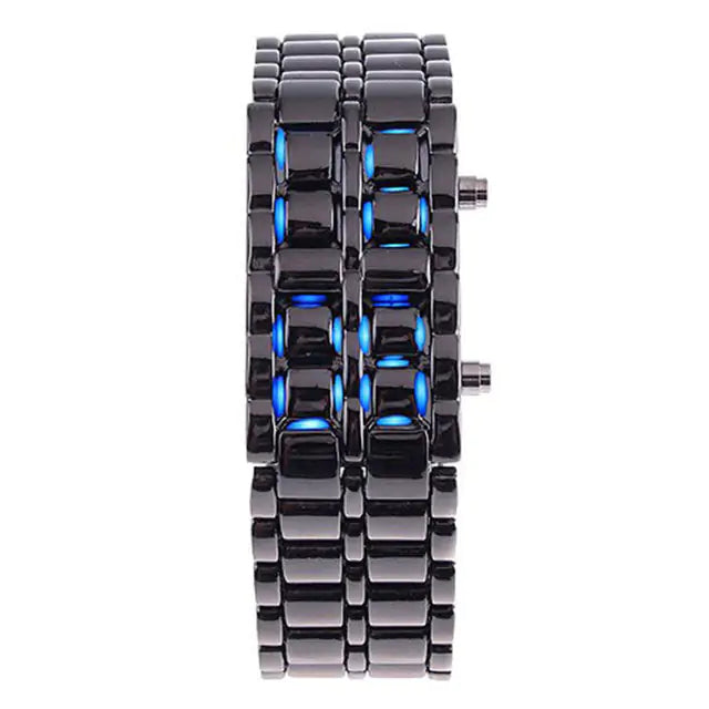 Digital Lava Wrist Watch – Bold Samurai-Inspired LED Timepiece!