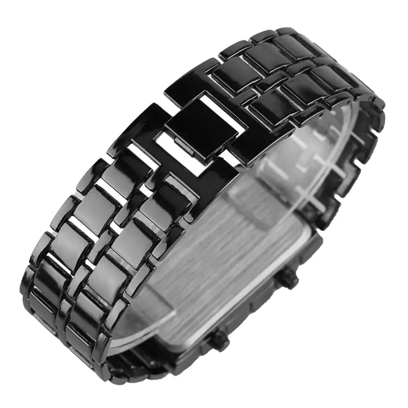 Digital Lava Wrist Watch – Bold Samurai-Inspired LED Timepiece!