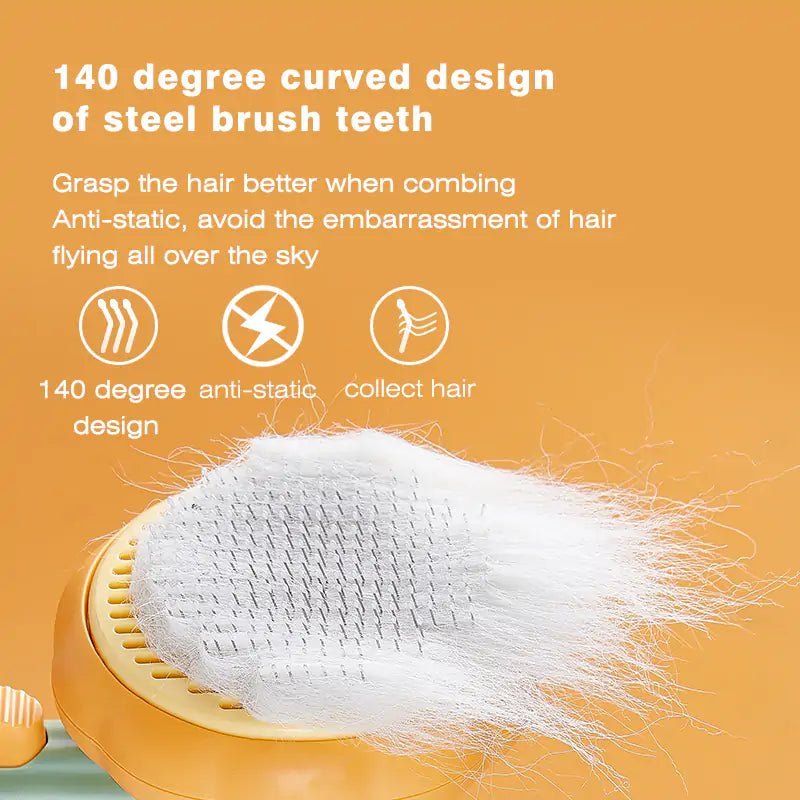 Pumpkin Pet Brush – Self - Cleaning Slicker Brush for Easy, Gentle Grooming! - GDNA