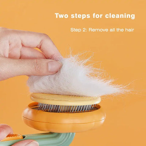 Pumpkin Pet Brush – Self - Cleaning Slicker Brush for Easy, Gentle Grooming! - GDNA