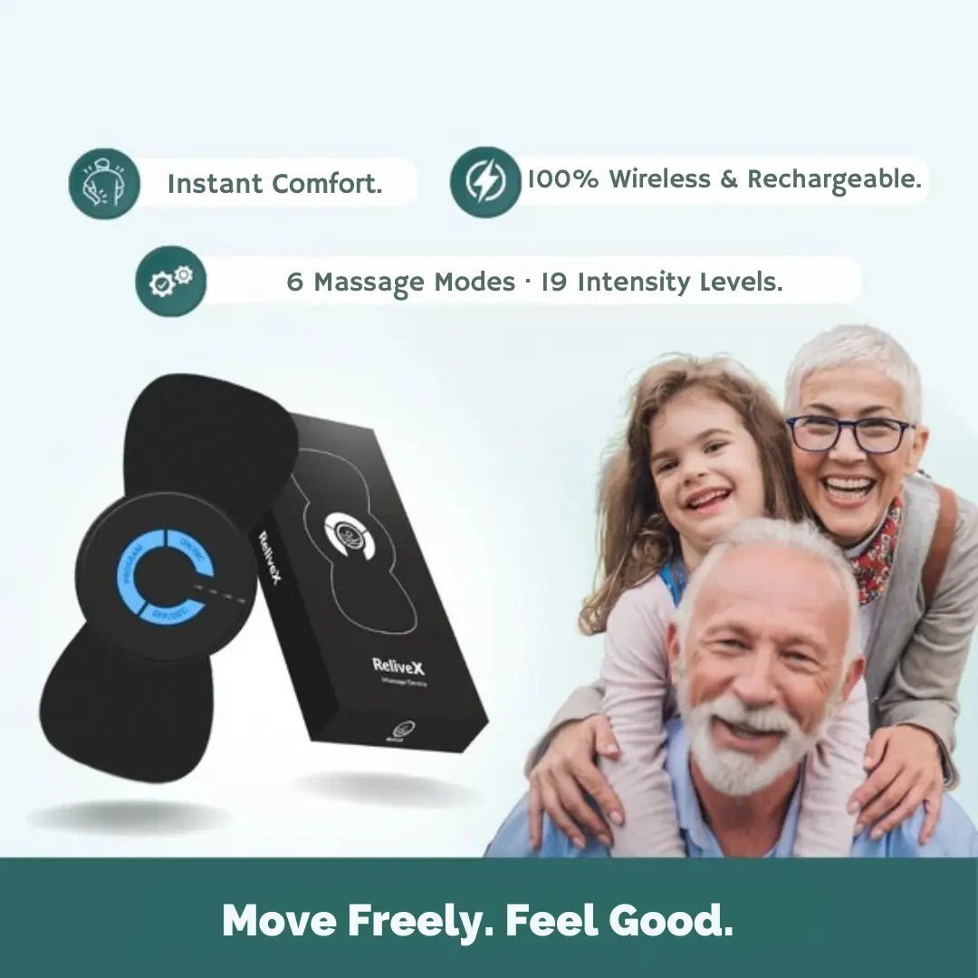 Relivex™ Portable EMS Massager – Wireless Muscle Stimulator for Daily Recovery & Relaxation - GDNA