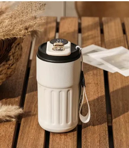 Smart Digital Thermal Bottle – Portable Insulated Coffee Mug, 450ml - GDNA