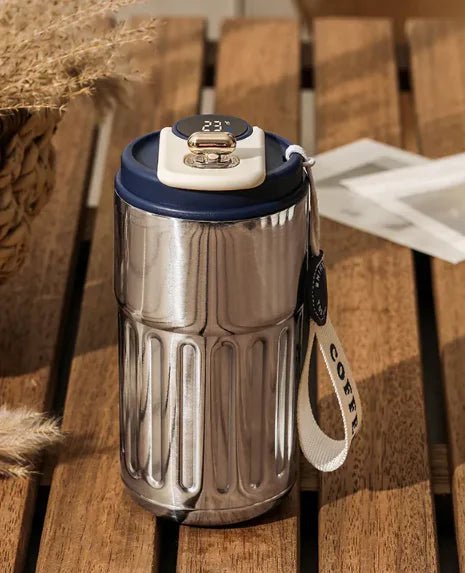 Smart Digital Thermal Bottle – Portable Insulated Coffee Mug, 450ml - GDNA