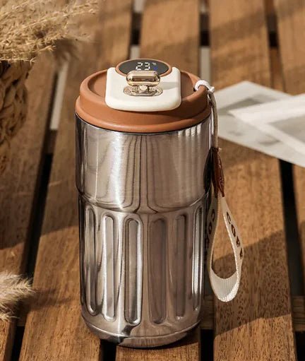 Smart Digital Thermal Bottle – Portable Insulated Coffee Mug, 450ml - GDNA