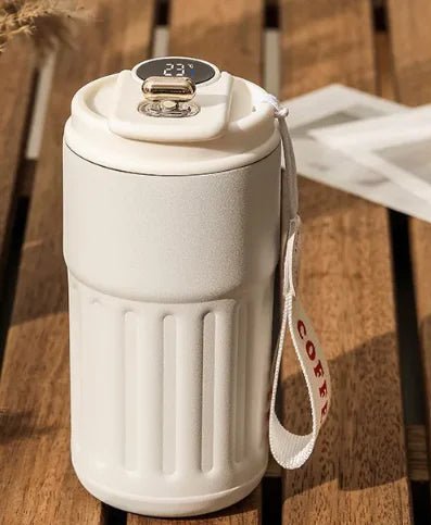Smart Digital Thermal Bottle – Portable Insulated Coffee Mug, 450ml - GDNA